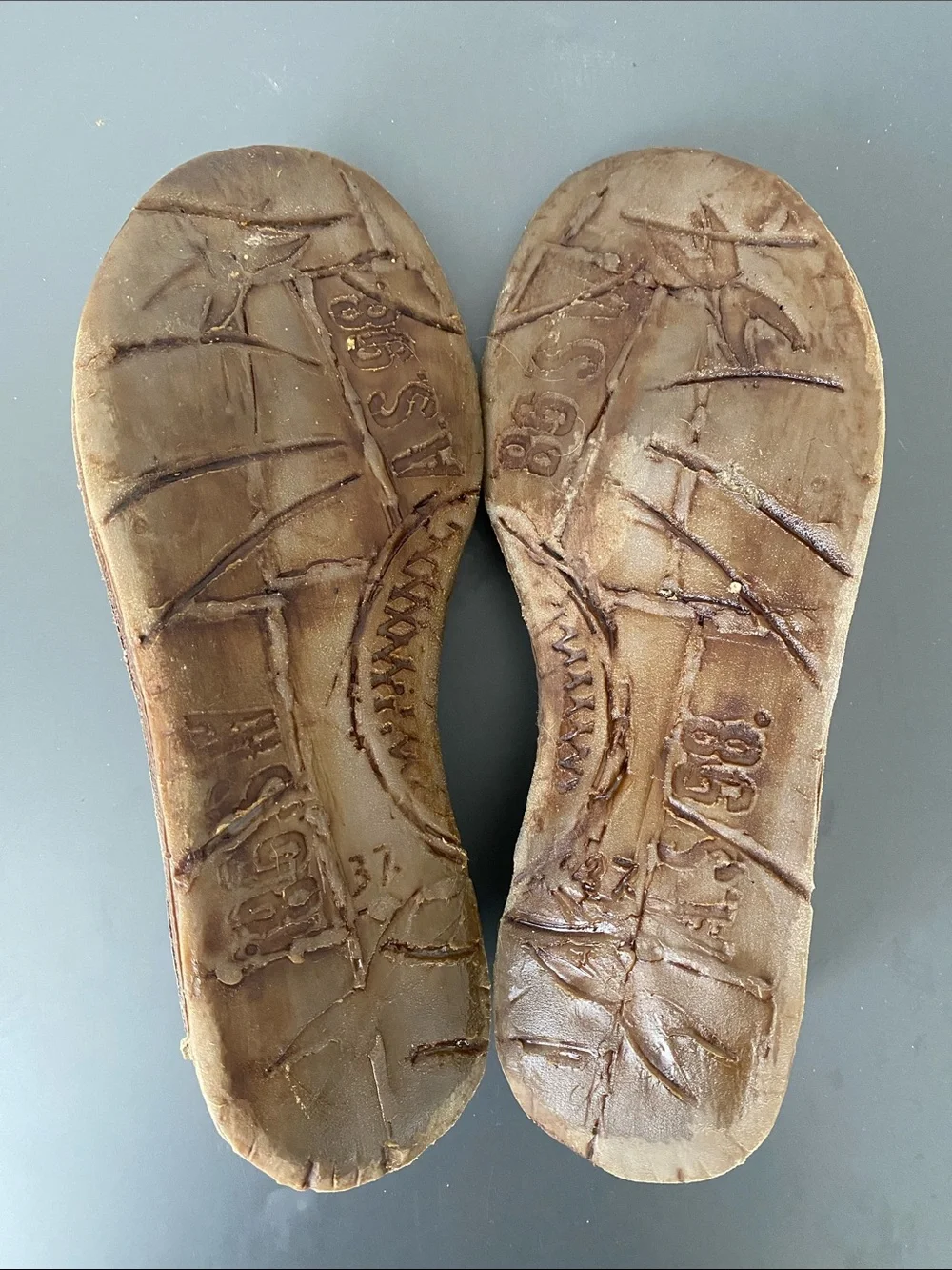 A.S.98 Reiley Sandal Open-Toe Leather Sandals in Tan EU 37 US 7